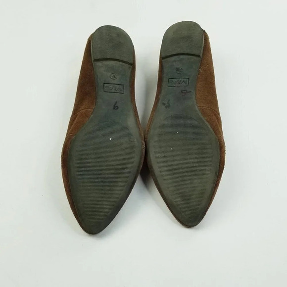 Mia 8.5M Bria Women's Chocolate Brown Tassel Accent Pointed Toe Slip On Loafers - Picture 12 of 12